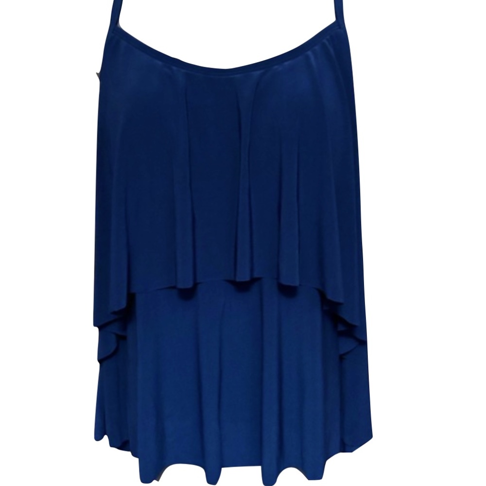 Sonnet Shores Tankini Navy Blue Top ~ NWT ~